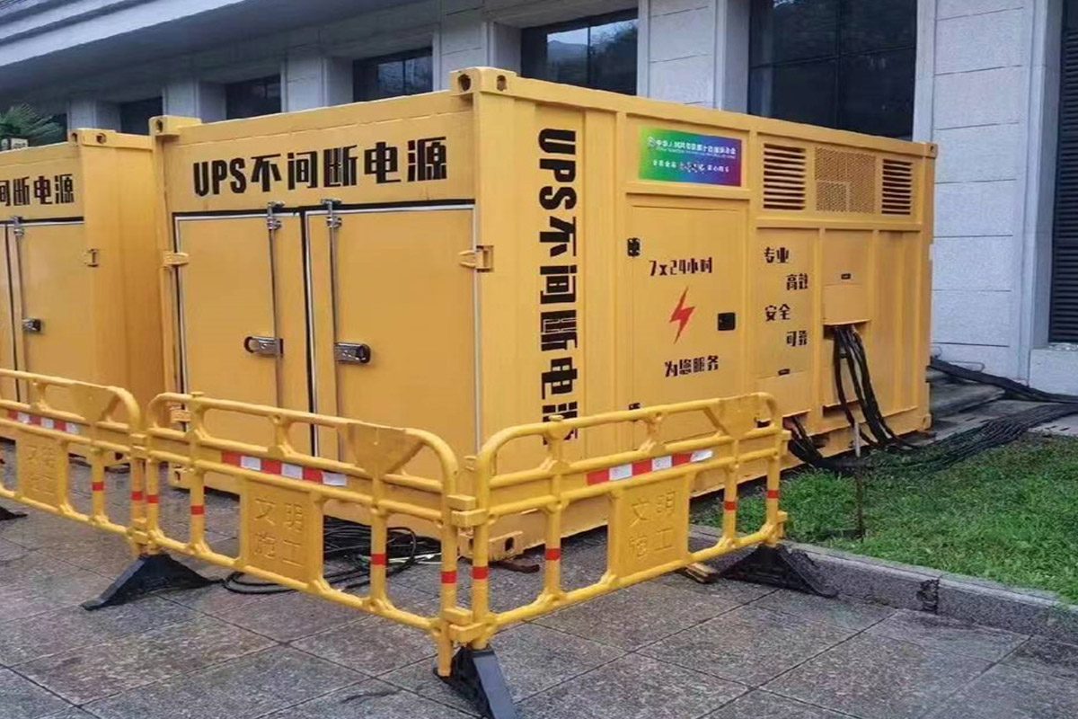 河池发电机租赁施工现场
