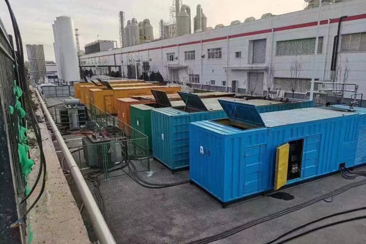 河池发电机租赁施工现场